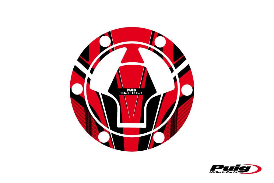 Puig Fuel Cap Cover Radical Kawasaki C/Red