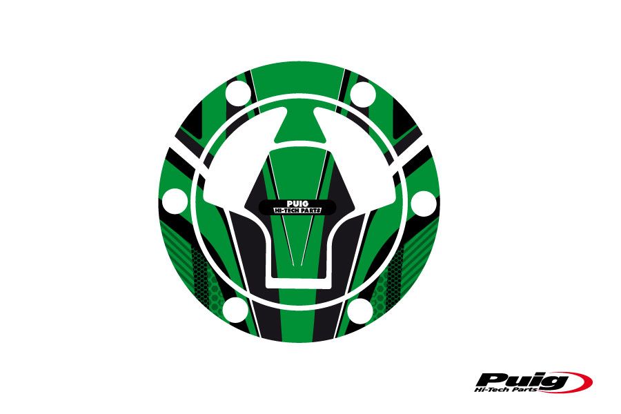 Puig Fuel Cap Cover Radical Kawasaki C/Green