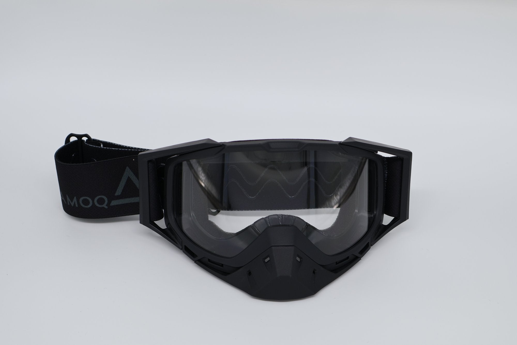 AMOQ Youth Snow Goggles Black-Grey, clear lens