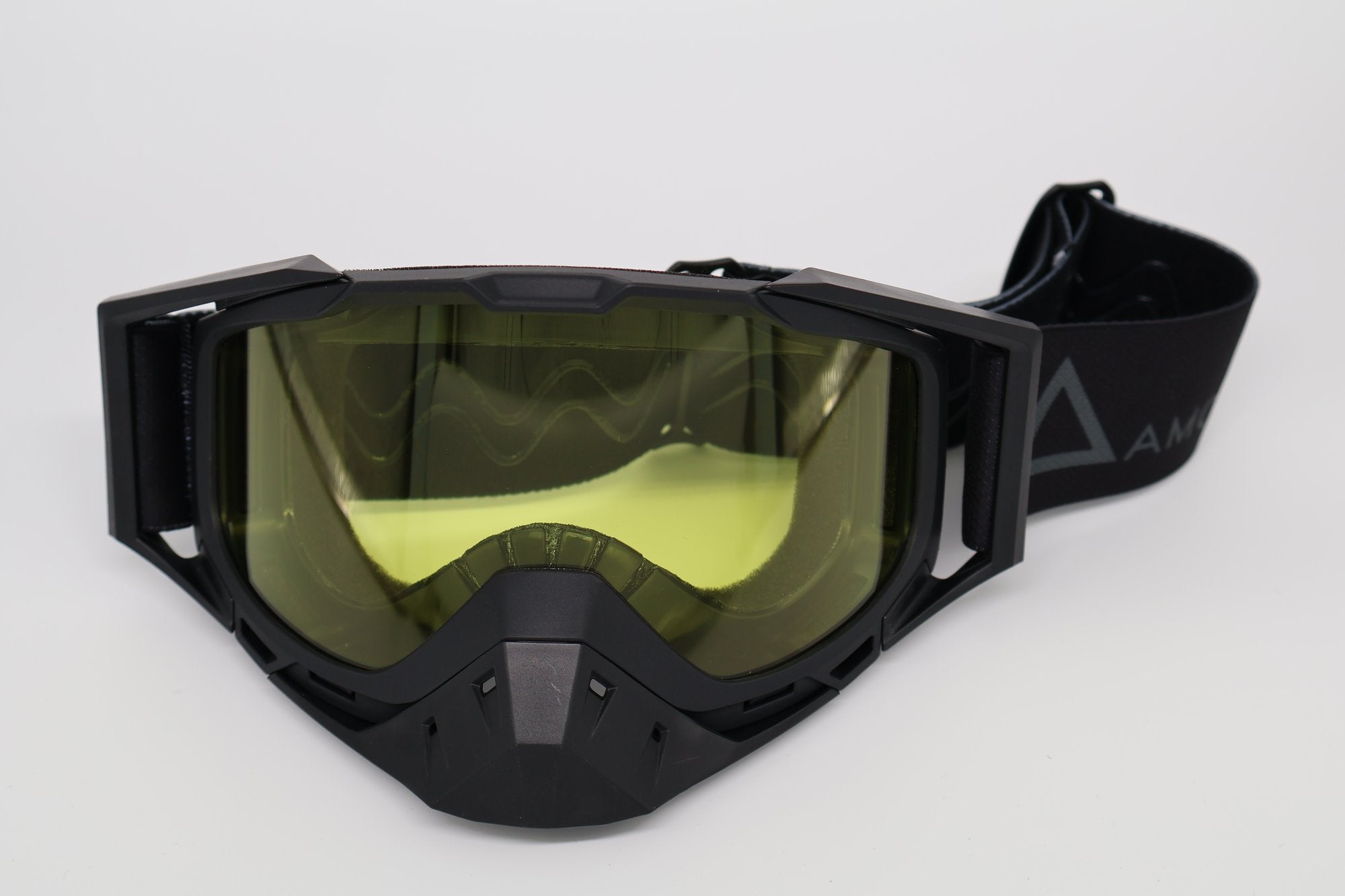 AMOQ Youth Snow Goggles Black-Grey, yellow lens