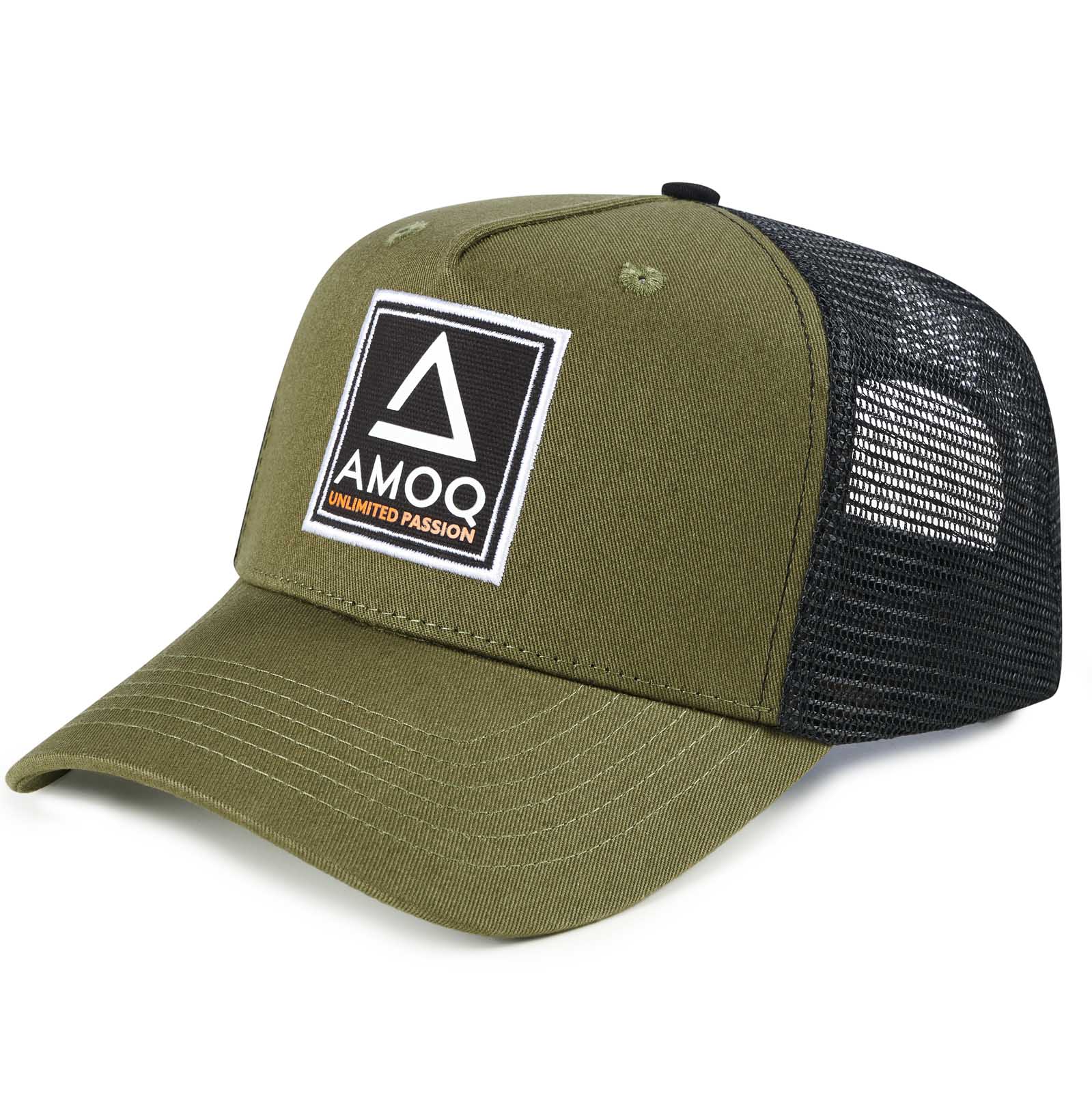 AMOQ Trucker Lippis Tummanvihreä One Size