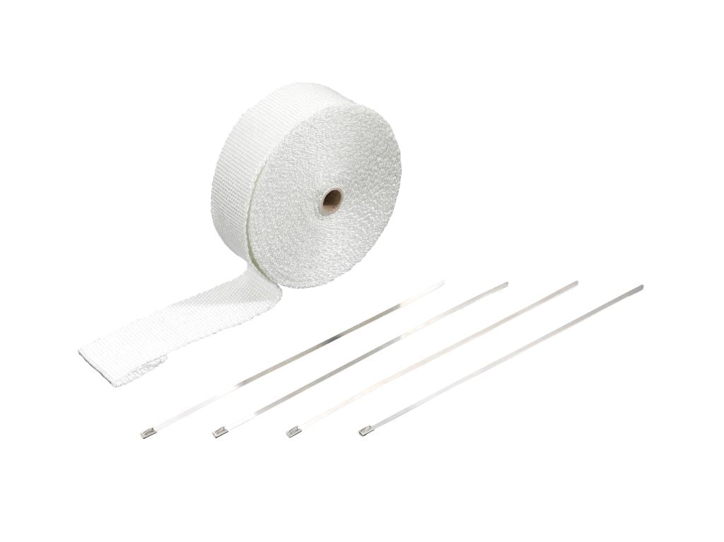Pakoputken lämpöeriste Wrap White 10 Mtr