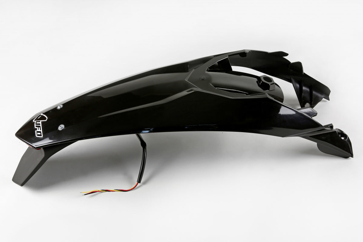 UFO Rear Fender Enduro LED EXC/EXC-F 125-500 2012-16 Musta 001