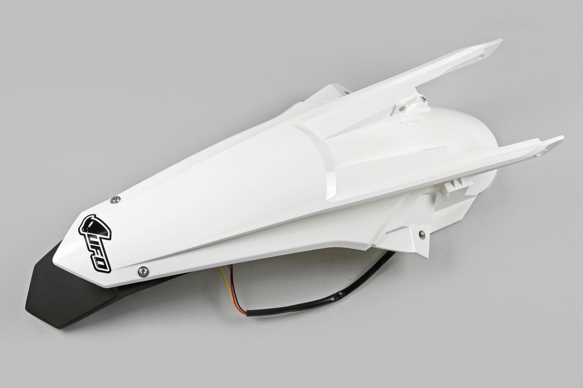 UFO Rear Fender Enduro LED EXC/EXC-F 150-500 2017-19 Valkoinen 047
