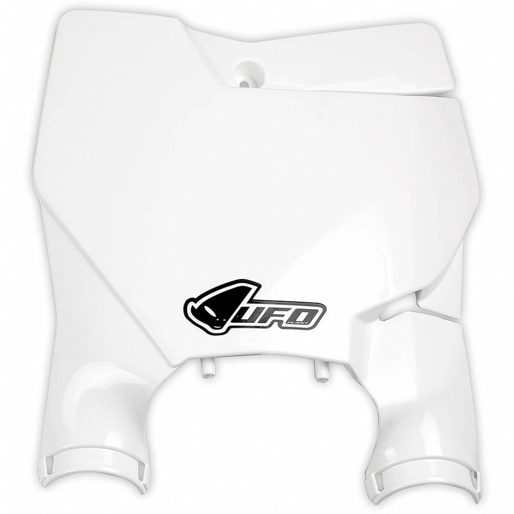 UFO Stadium Front number plate KTM 125/450 SX/SX-F 16-22 White 047