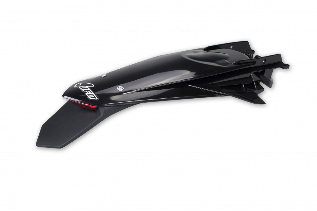 UFO Rear Fender Enduro LED EXC/EXC-F 150-500 2020- Musta 001