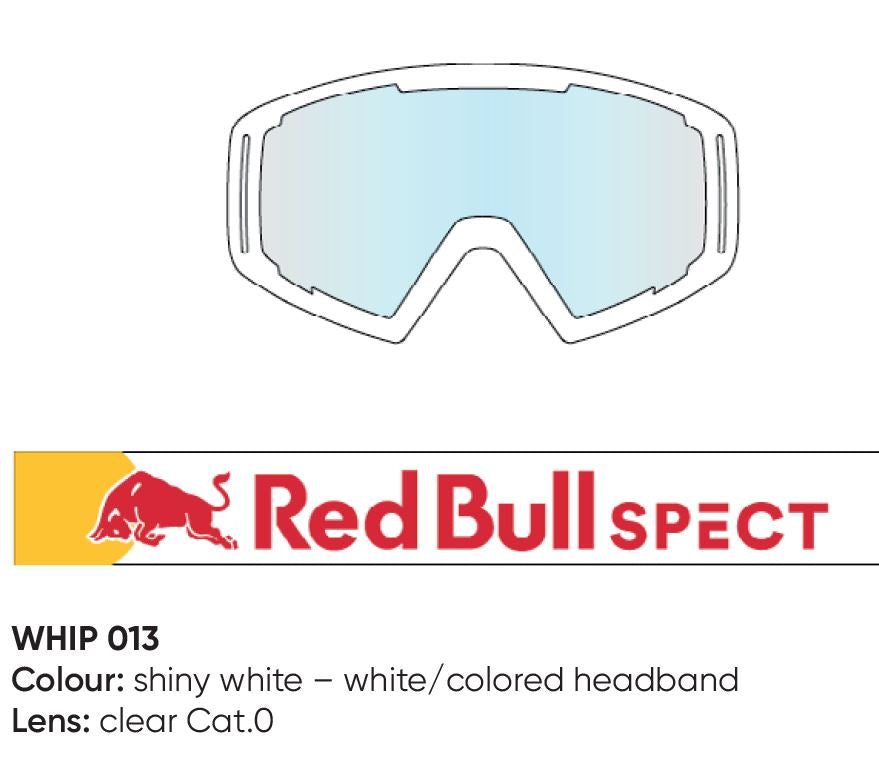 Spect Red Bull Whip MX Goggles Singel lens white clear