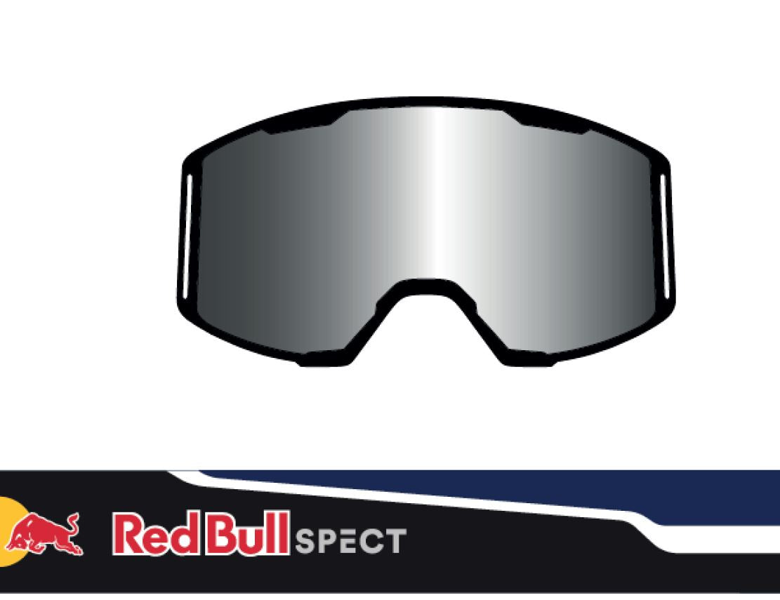 Spect Red Bull Strive MX Goggles Single lens Matt Black silver