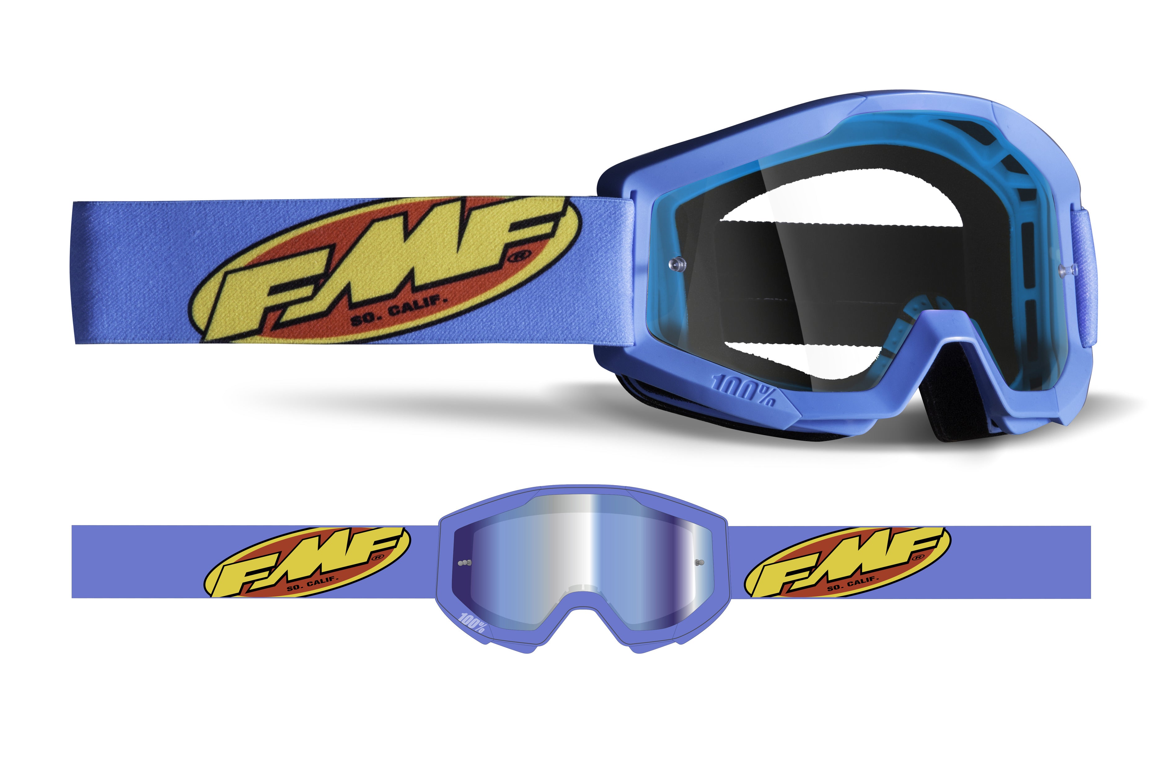 FMF POWERCORE Goggle Core Cyan - Kirkas Linssi