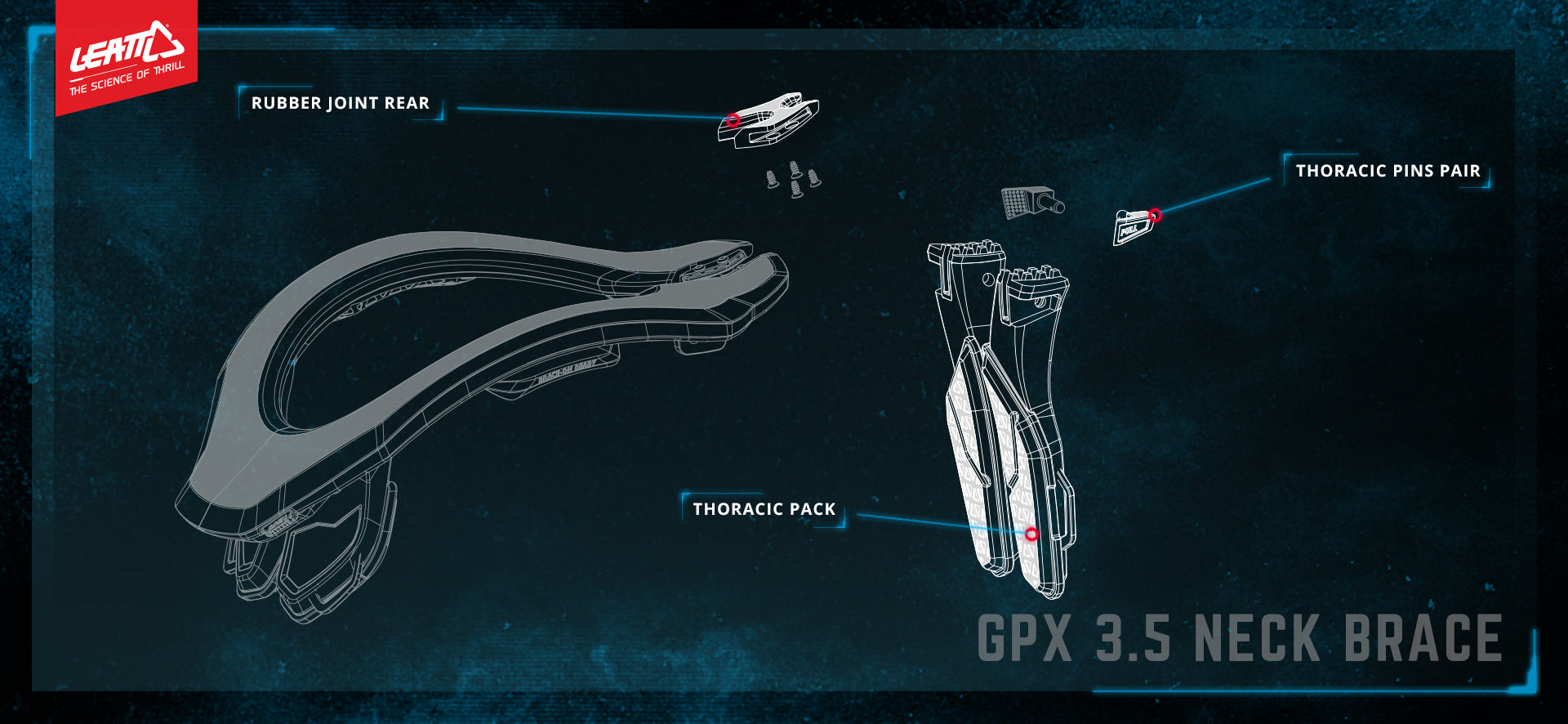 Leatt Thoracic Pack DBX/GPX 3.5 Junior Blk (no graphics)