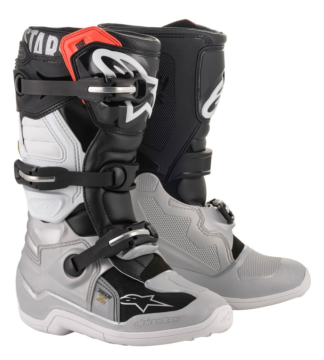 Alpinestars Saapas Tech 7s junior Musta/Hopea/Valk/Kulta 34 (2)
