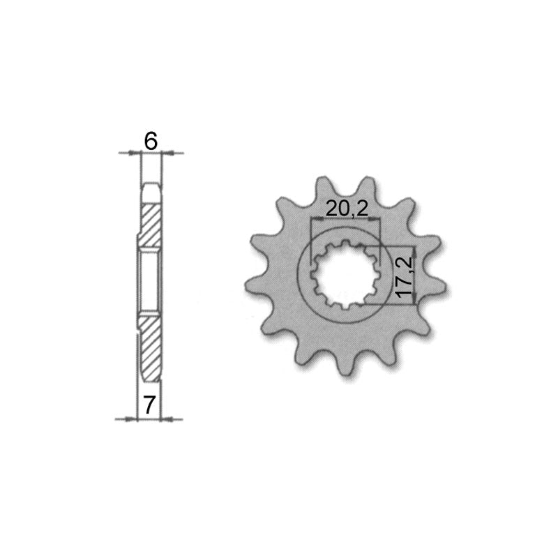 Forte Eturatas, 12 hammasta (420), Minarelli AM6