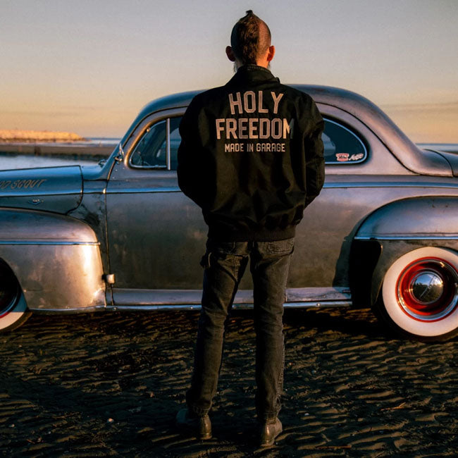 Holy Freedom Crew Bomber takki musta