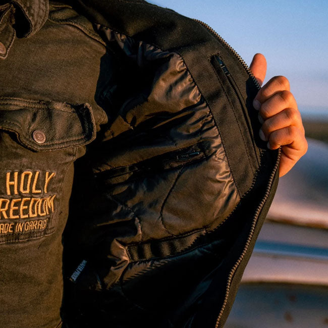 Holy Freedom Crew Bomber takki musta