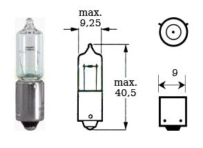 Polttimo 12v 21w Bay 9s H21W minihalogeeni