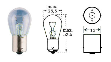 Polttimo 12v 21w Ba 15s
