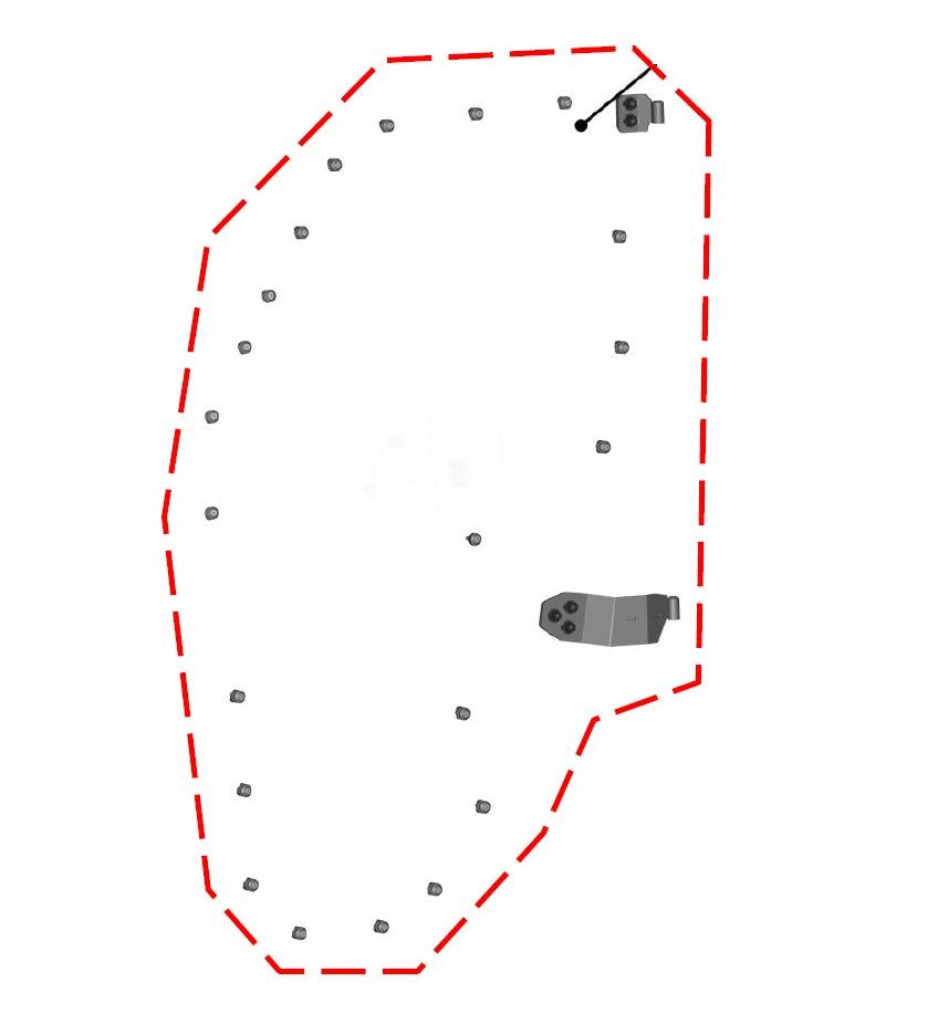 DFK Vasen Ovipaneelin saranat sekä kiinnityssarja Polaris Ranger 1000