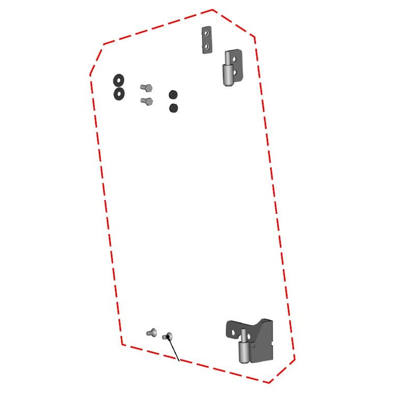 DFK Vasen Oven saranat Polaris Ranger 1000