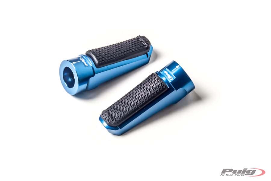 Puig Footpegs Racing+Rubber Rig/Left C/Blue