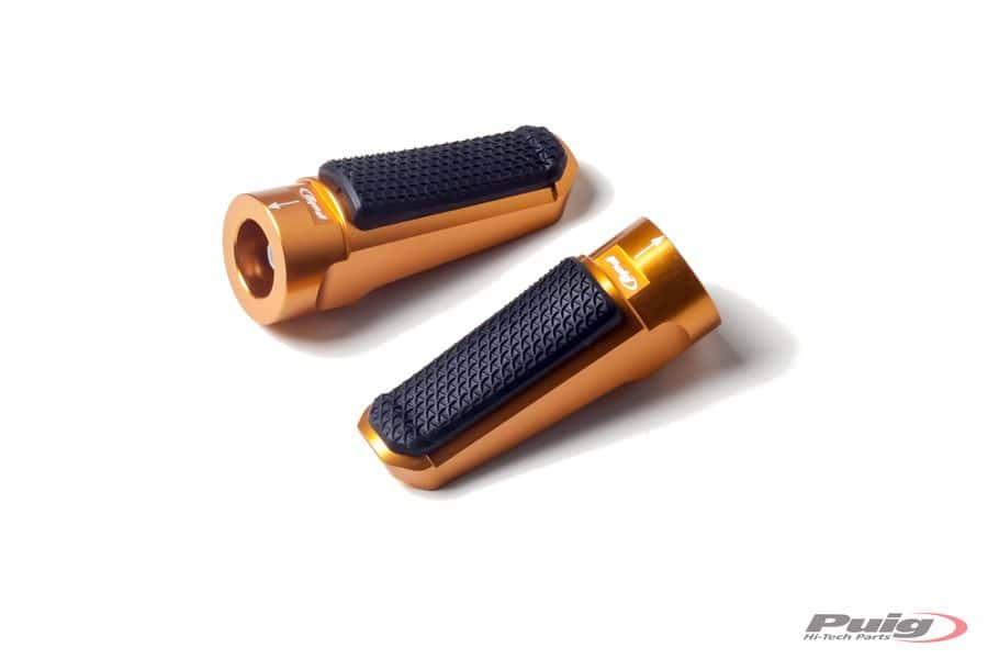 Puig Footpegs Racing+Rubber Rig/Left C/Gold