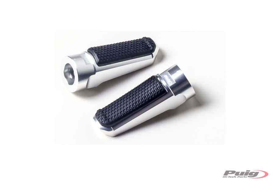 Puig Footpegs Racing+Rubber Rig/Left C/Silver