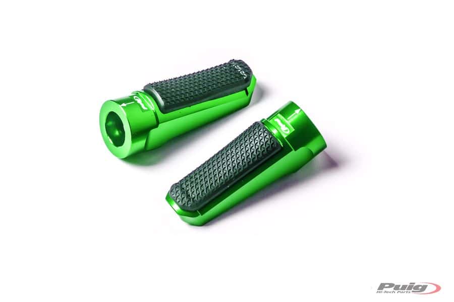 Puig Footpegs Racing+Rubber Rig/Left C/Green