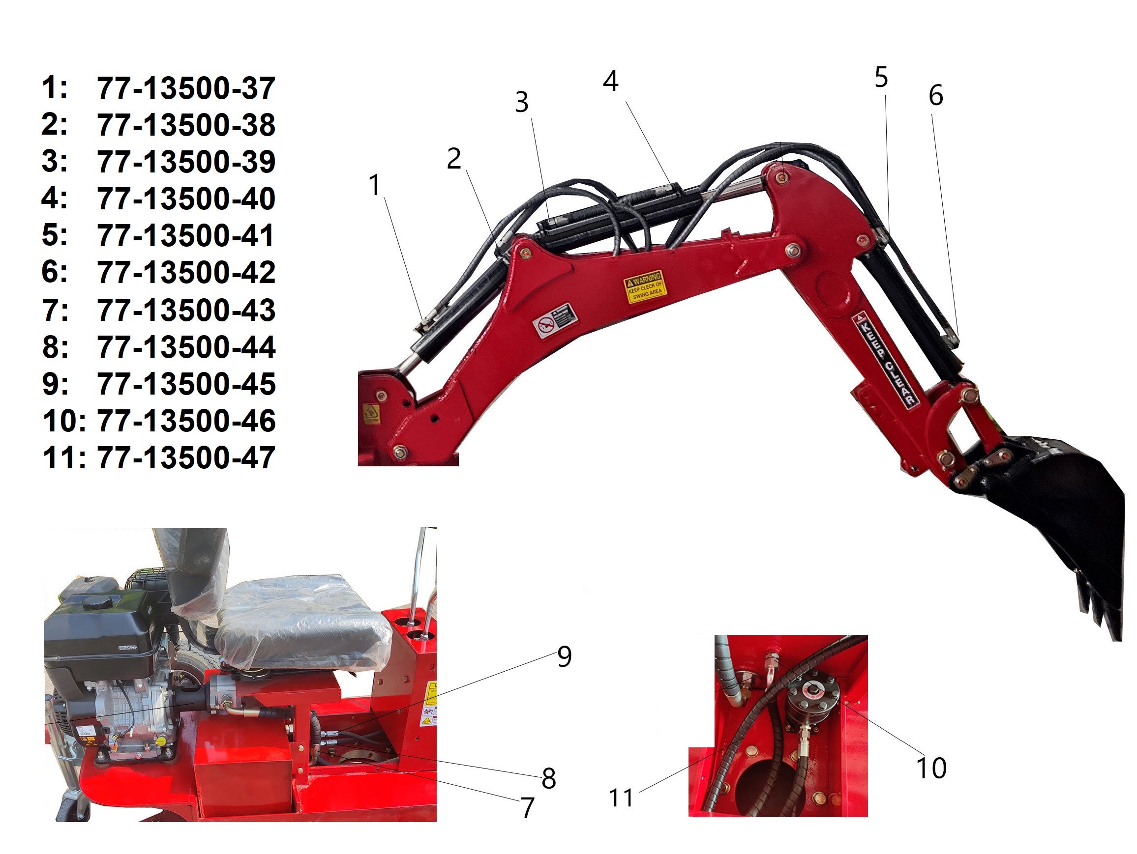 Bronco Hydrauliletku Nostopuomi etummainen 77-13500