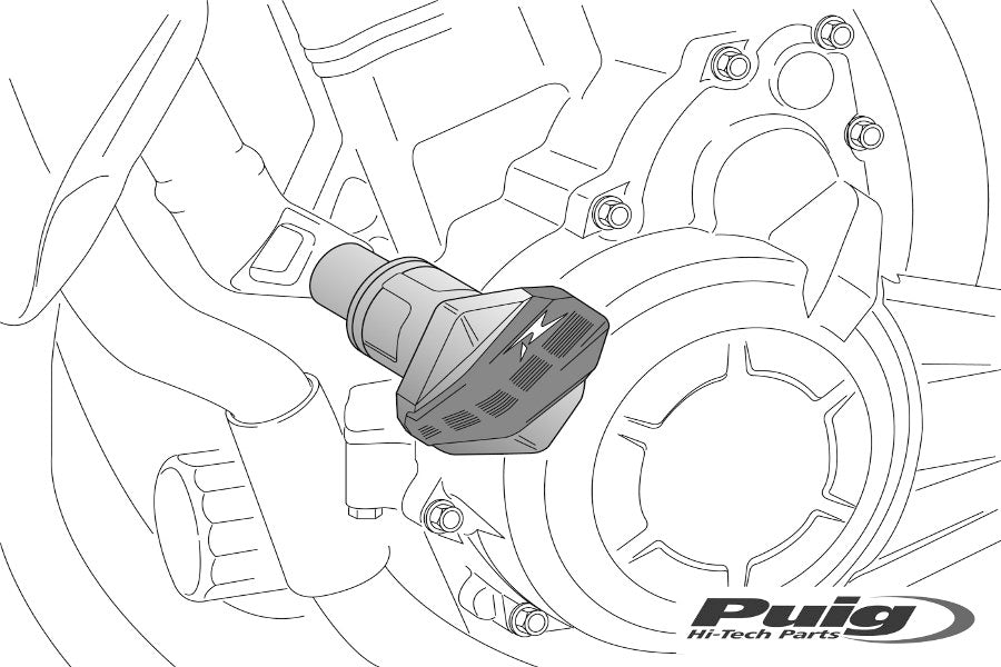 Puig Crash Pads R12 Kawasaki Ninja 250Sl C/Green