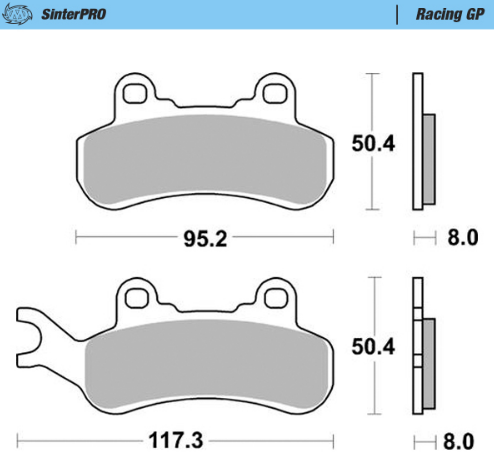 Motomaster Brake pads Racing GP: ATV/UTV