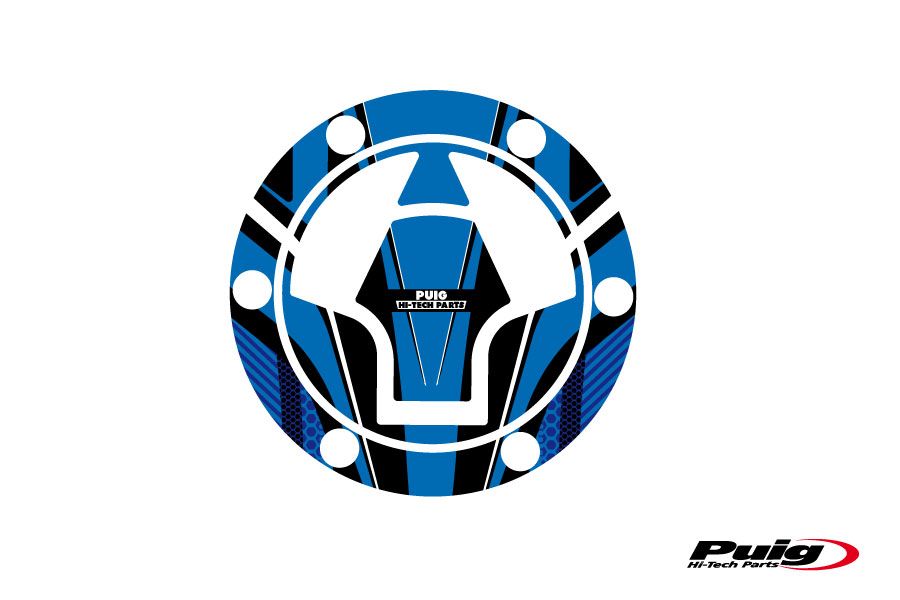 Puig Fuel Cap Cover Mod. Radical Kawasaki C/Blue