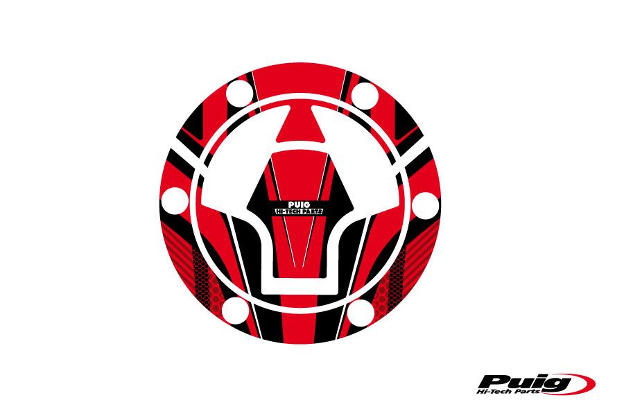 Puig Fuel Cap Cover Mod. Radical Kawasaki C/Red