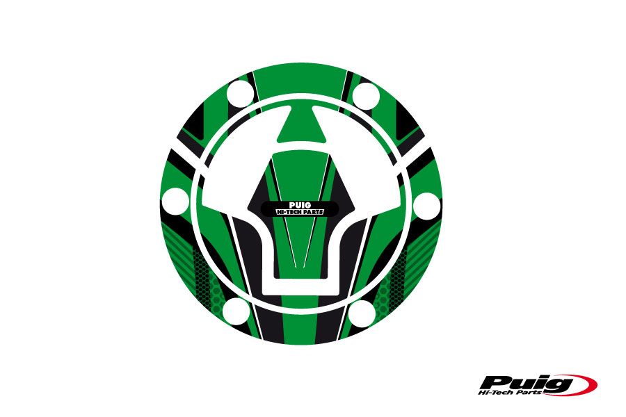 Puig Fuel Cap Cover Mod. Radical Kawasaki C/Green