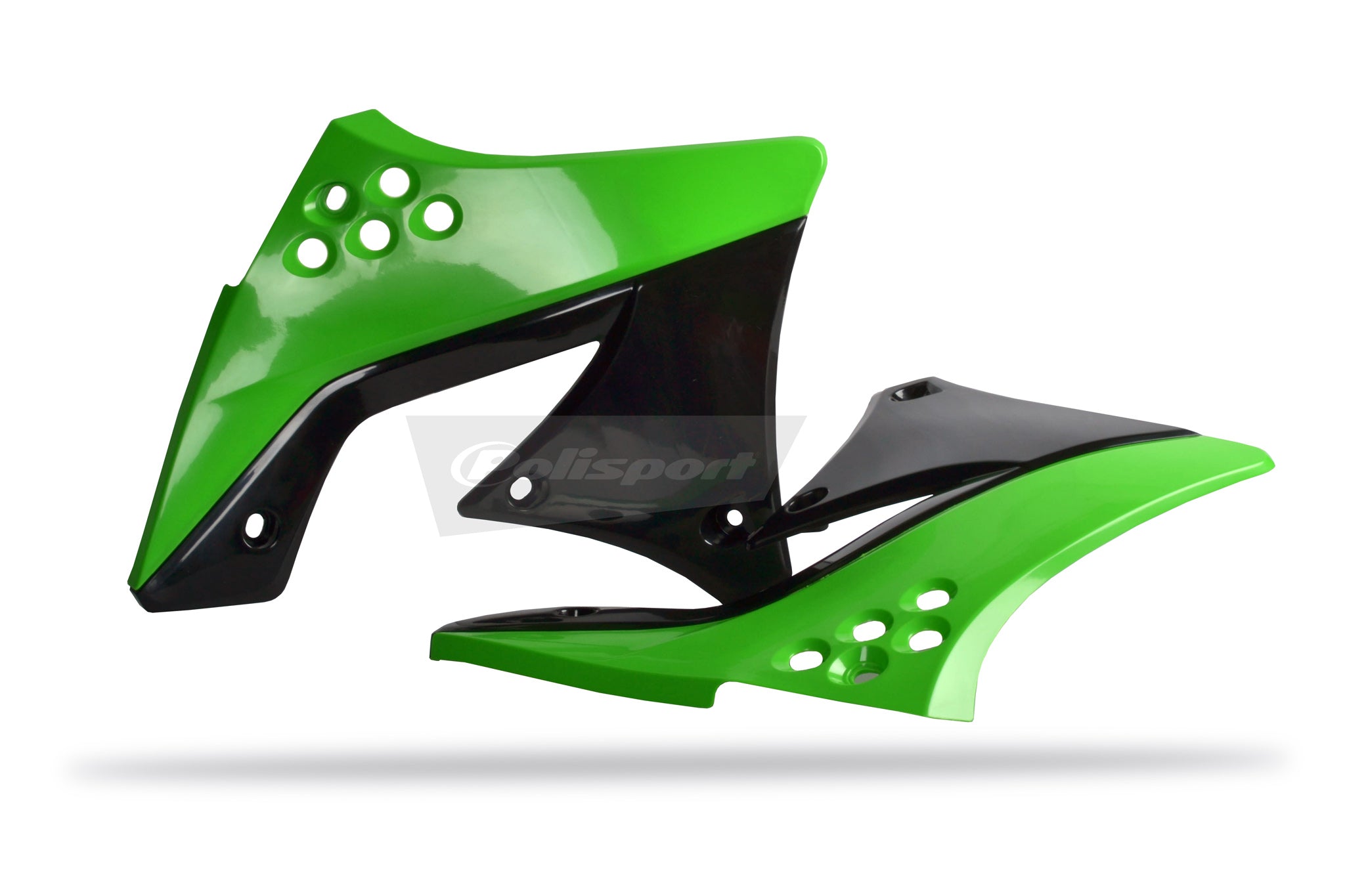 Polisport radiator scoops Kawasaki KX250F(09-12) OEM color green 05/black (6)