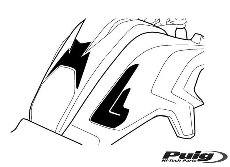 Puig Tank Pad + Side Part Bmw R1200Gs 13-16'C/Carbon