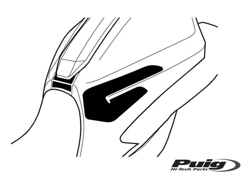 Puig Tank Pad + Side Part Yamaha Mt-07 14-17'C/Carbon