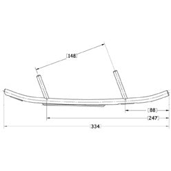Sno-X Ripper Four Ohjausrauta pari 4" Kovametalli