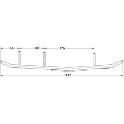Sno-X Ripper Four Ohjausrauta pari 4" Kovametalli