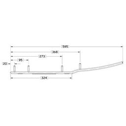 Sno-X Ripper Four Ohjausrauta pari 4" Kovametalli
