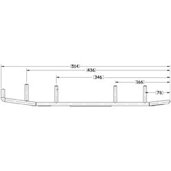 Sno-X Ripper Four Ohjausrauta pari 4" Kovametalli