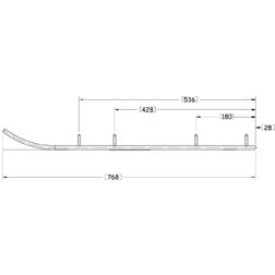 Sno-X Ripper Four Ohjausrauta pari 4" Kovametalli