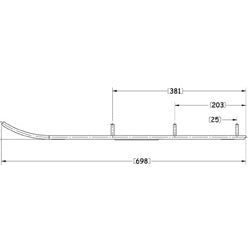 Sno-X Ripper Four Ohjausrauta pari 4" Kovametalli