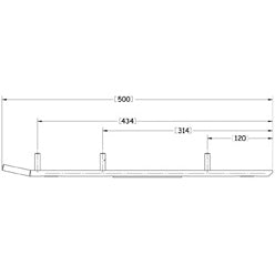 Sno-X Ripper Four Ohjausrauta pari 4" Kovametalli