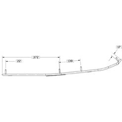 Sno-X Ripper Four Ohjausrauta pari 4" Kovametalli