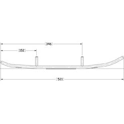 Sno-X Slasher Six Ohjausrauta pari 6" Kovametalli