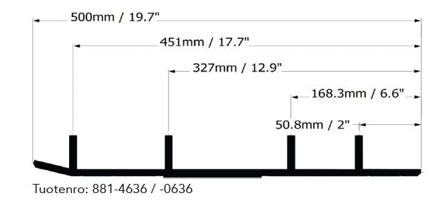 Sno-X Defender Ohjausrauta pari