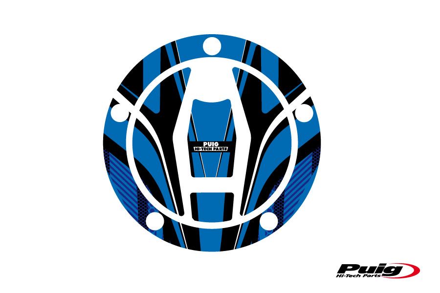 Puig Fuel Cap Cover Mod. Radical Kawasaki C/Blue