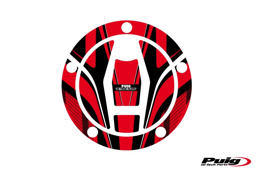 Puig Fuel Cap Cover Mod. Radical Kawasaki C/Red