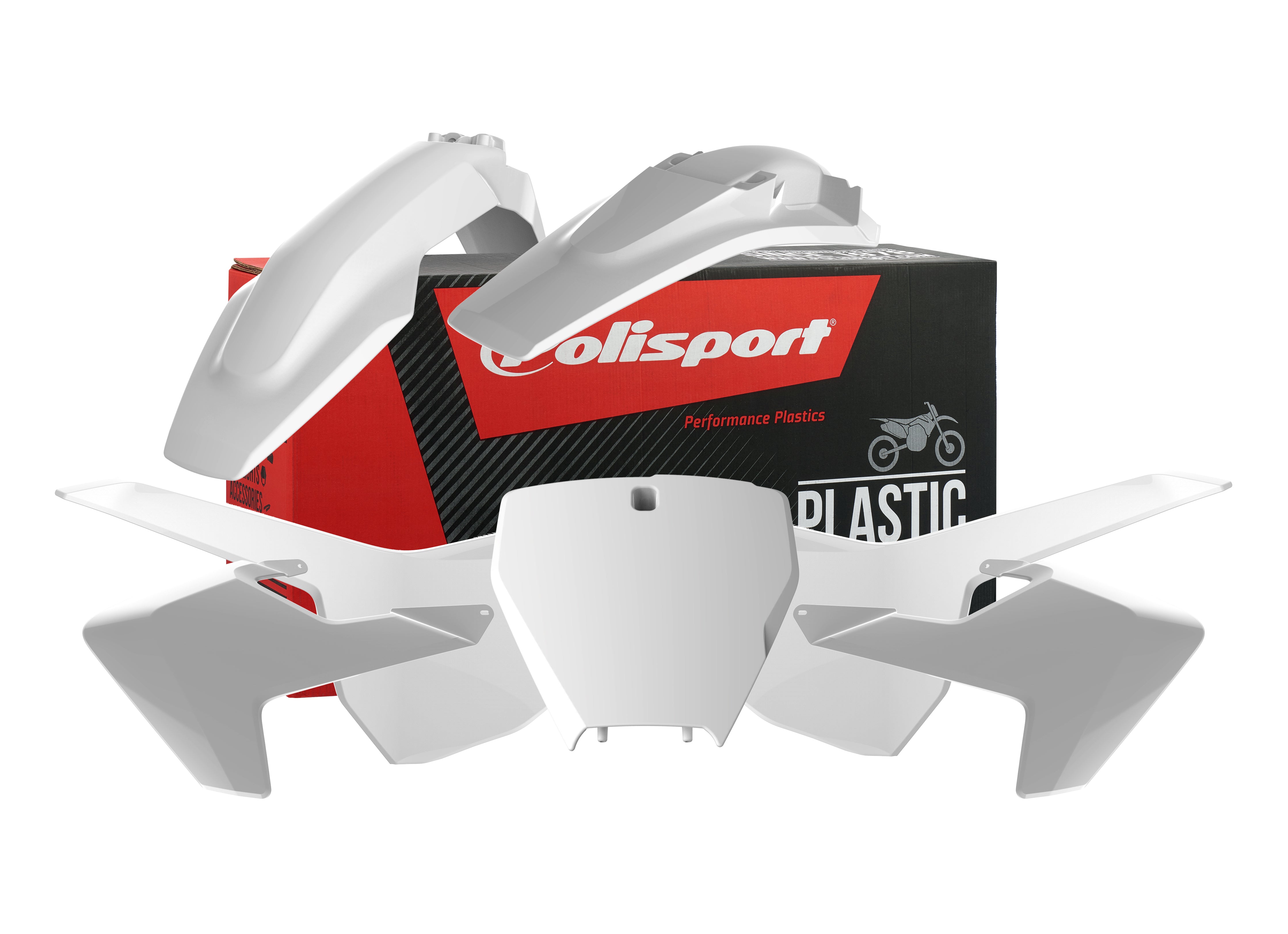 Polisport plastic kit TC125/250, FC250/350/450 16-18 White (1)