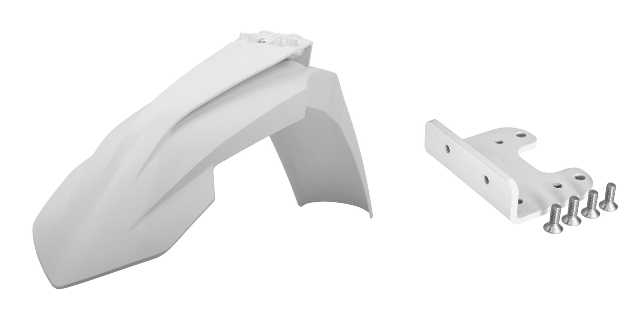 Polisport Kit front fender ktm(17)+adapter SX(07-12) EXC(08-13) white (6)