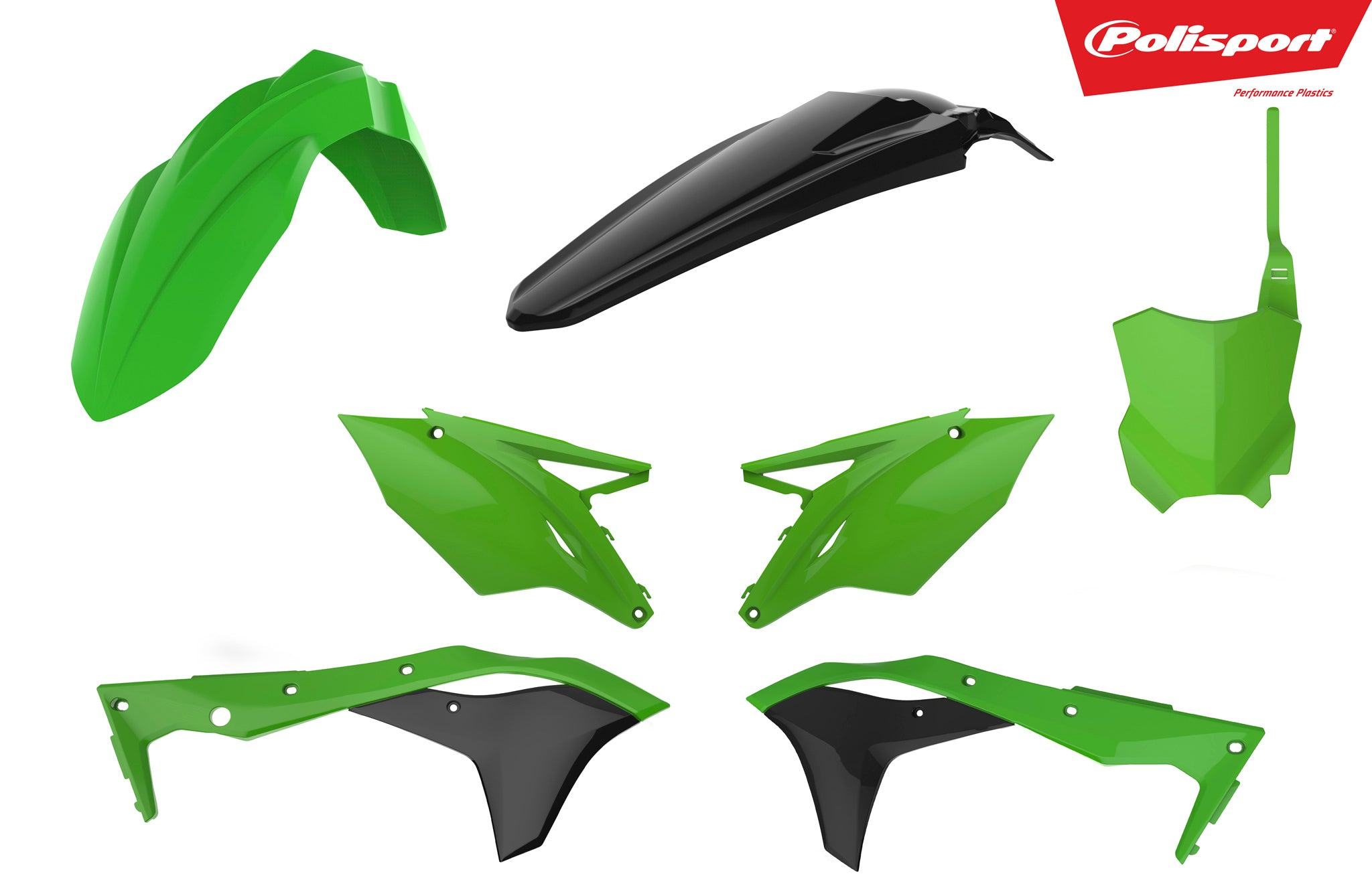Polisport kit Kawasaki KX250F (17-18) Green/black (1)